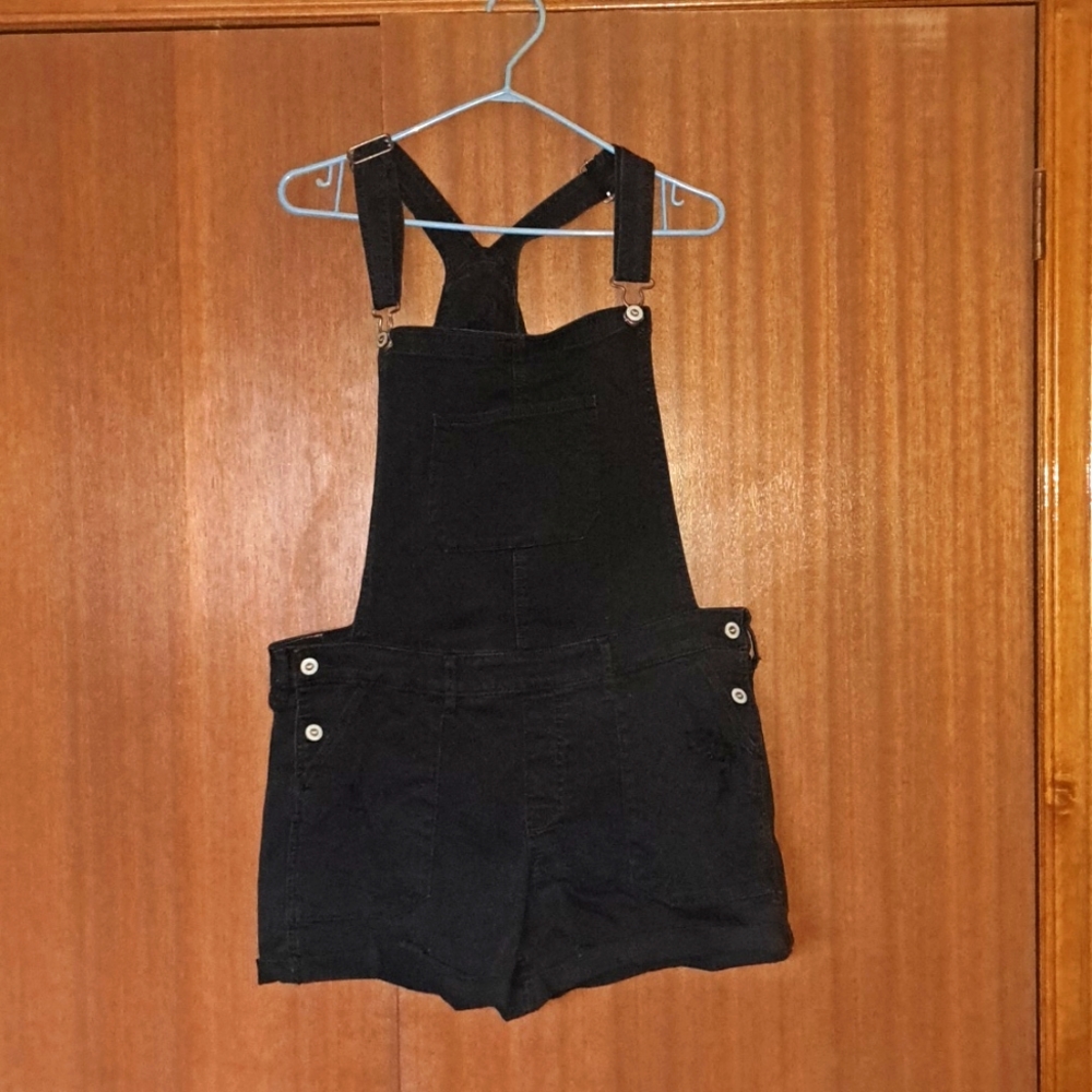 Hollister Black Denim Overalls